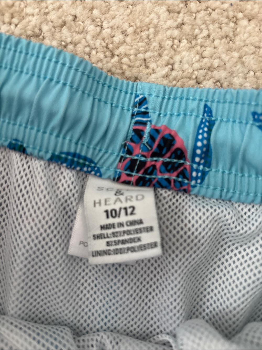 Nordstrom Boys Light Blue Sea Turtle Swim Trunks - Picture 5 of 5
